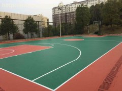 上海硅PU篮球场材料